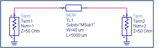 고주파 시뮬레이션을 위한 ADS schematic