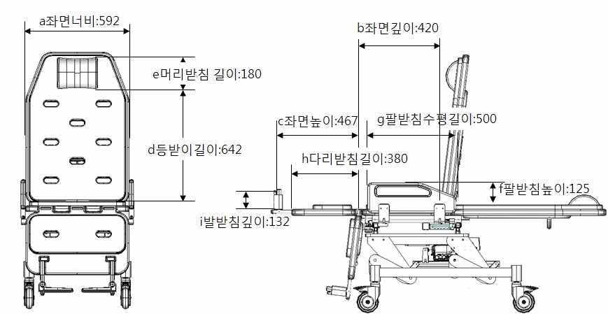 캐리어 주요 치수