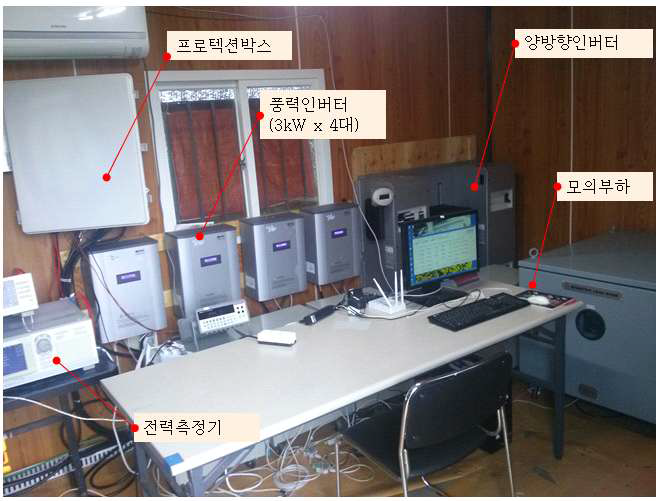 최종 30kW 풍력디젤 발전 시스템 전력부분 설치 모습