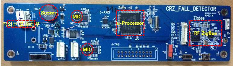 3차 제작된 낙상감지 센서 PCB