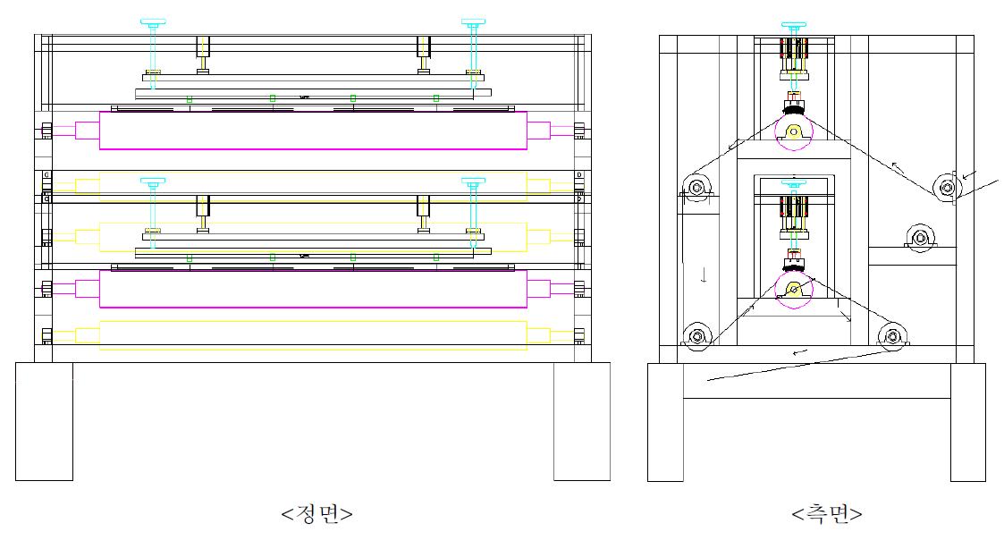 양면 처리용 플라즈마 표면 처리 장치 방전 처리부 설계 도면