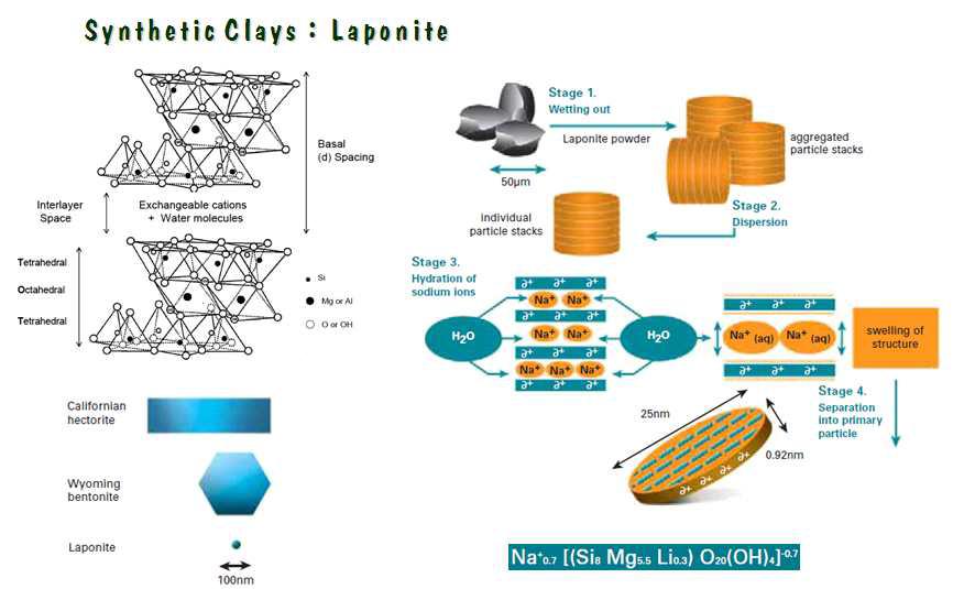 합성 Laponite 구조 및 콜로이드 특징