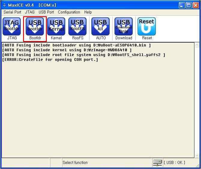 USB Port로 Bootloader Fusing