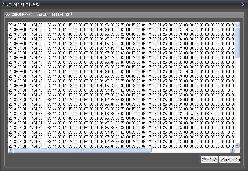 실시간 모니터링 데이터