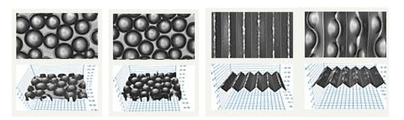 광학필름의 다양한 마이크로 패턴.