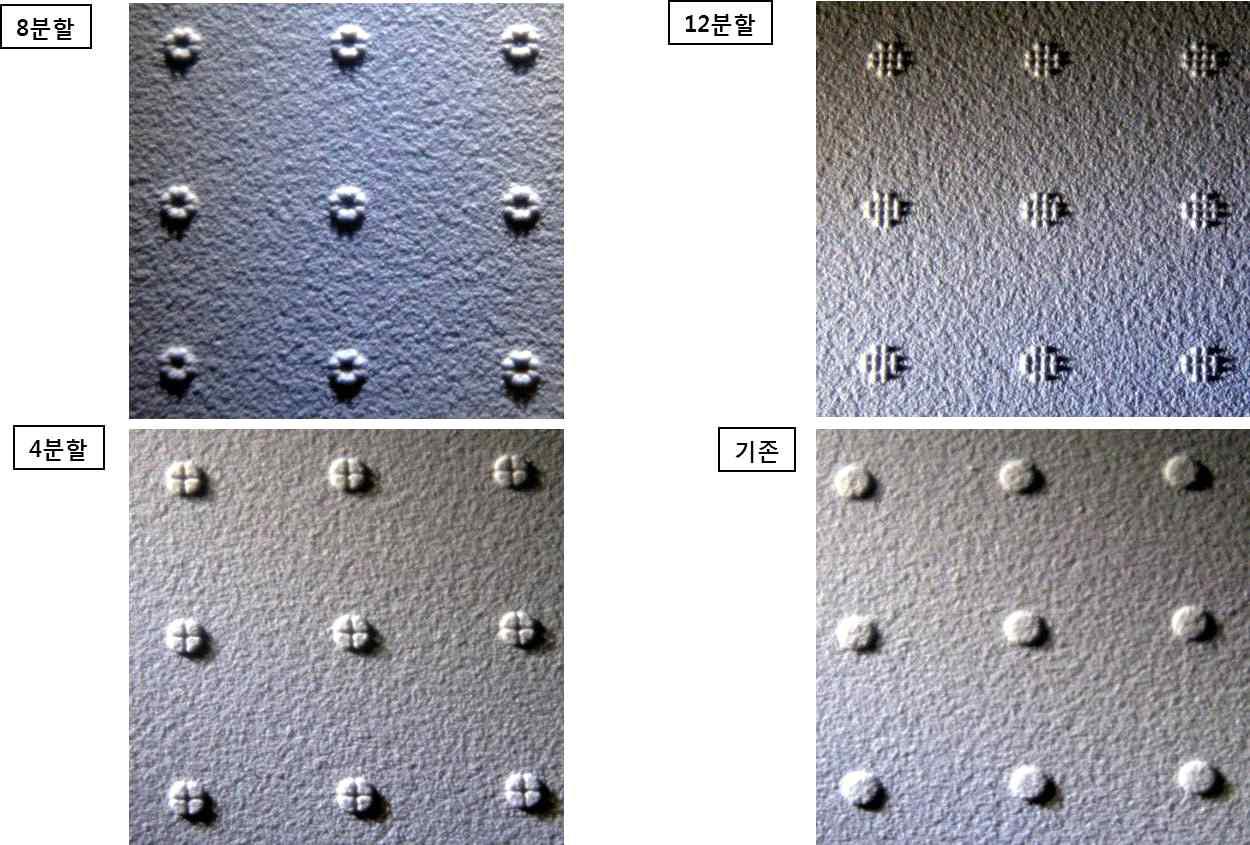 다양한 형태의 Emboss Patterning