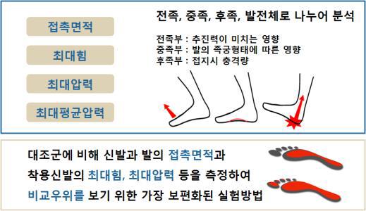 족저압력 분포 측정 변인