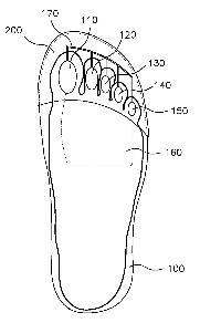 보행시 가압에 의해 발가락 부위를 지압하는 기능성 신발(functional shoes pressing toe reagion by oppression during walking)