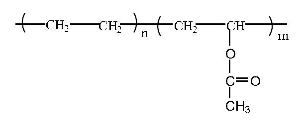 Structure of ethylene vinyl acetate copolymer.