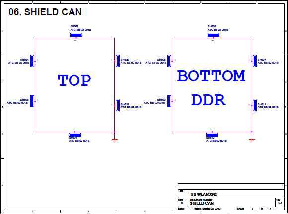 OBE 모듈 SHIELD CAN PARTs 회로도