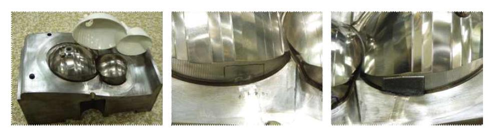 손상된 금형의 DMT 재생사례 (자동차 헤드램프 금형코어/재질 SKD61)