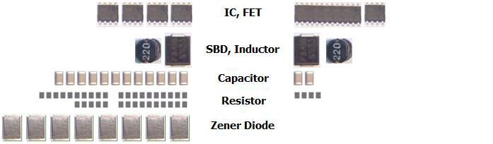 기존의 LED 백라이트 Solution과 지능형 LED Lighting Solution의 부품 크기 비교