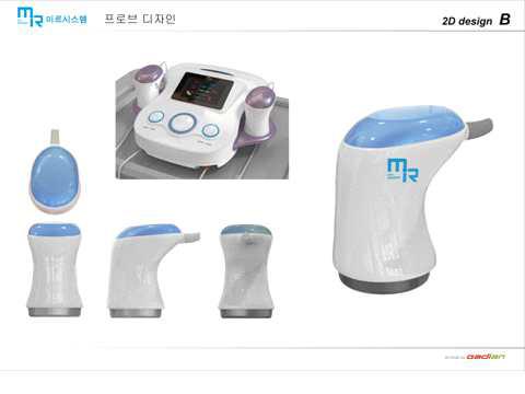 저강도 초음파 관절염 치료 장치의 프로브 2D 디자인 B