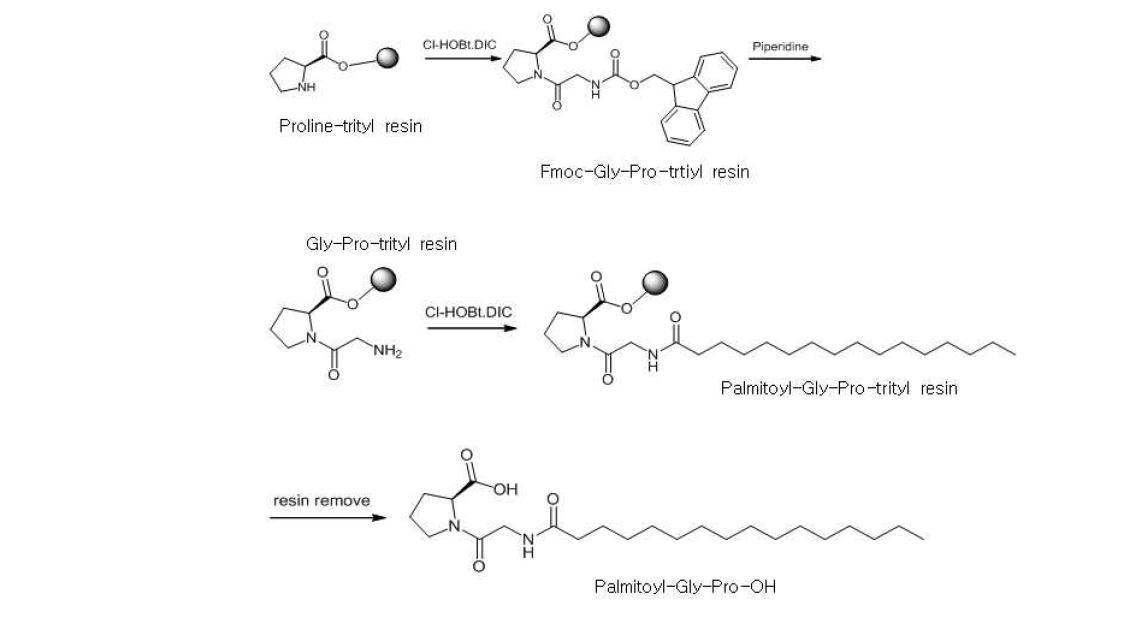 Palmitoyl-Glycylproline 합성 과정