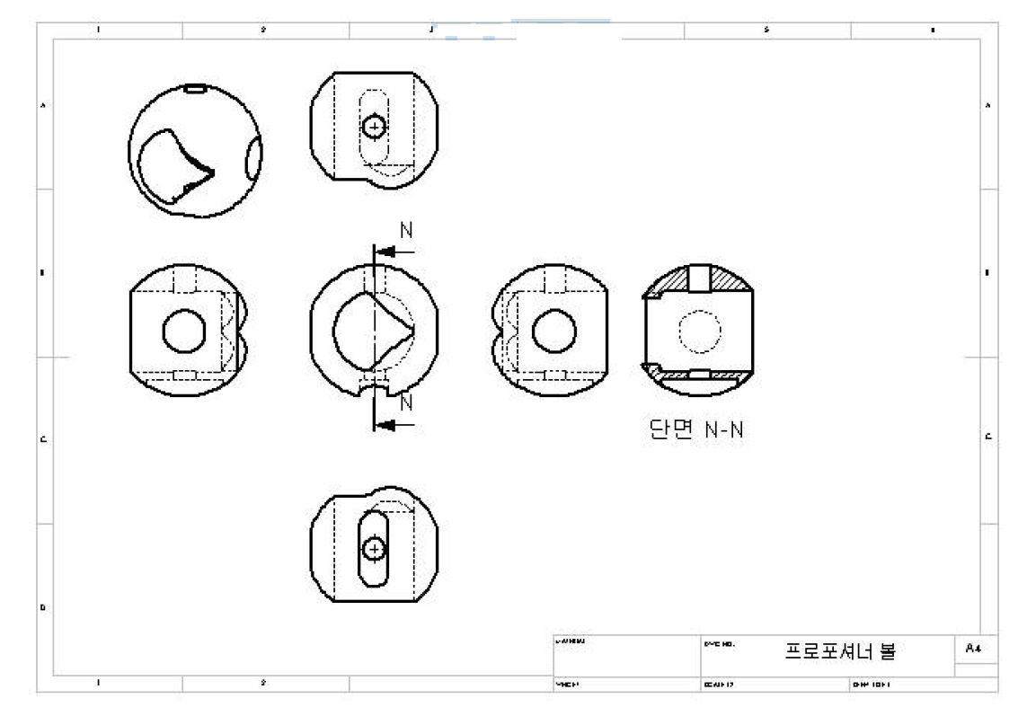 엑츄에이터 밸브볼 제작도면