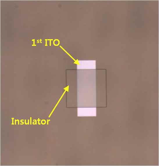 절연막이 올려진 ITO