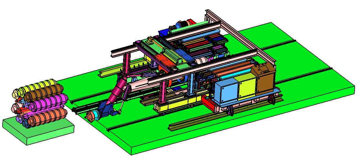 수정된 Roll Changer 설비의 3차원 Geometry Model