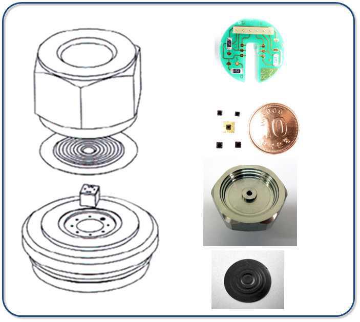 MEMS 압력센서가 적용된 플러쉬 타입 압력트랜스듀서의 헤드유닛부