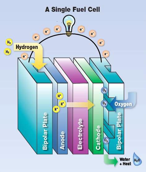 수소 연료 전지셀의 원리