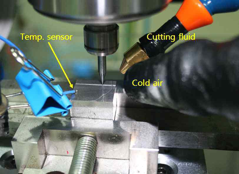 Low temperature micro cutting experiment