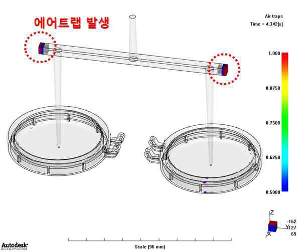 1차 사출성형 에어트랩 해석결과