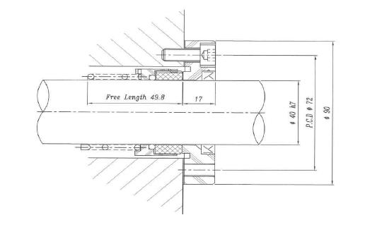 공기압축기용 Mechanical Seal 상세도면