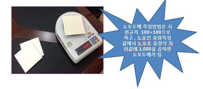 접착제 도포 두께 결정방법