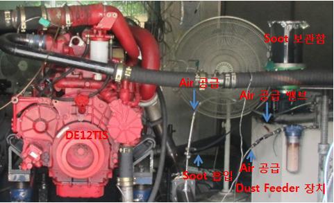 엔진 상 dust 입자 공급 사진