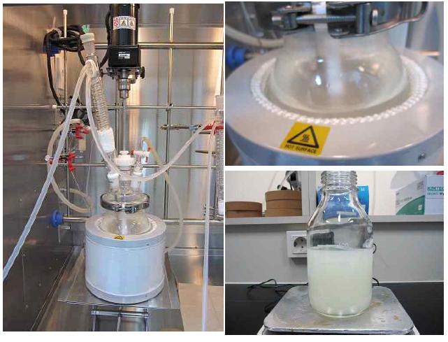 Poly Isocyanate :(Si-NCO)functional silicone fluids 합성장비 및 결과물