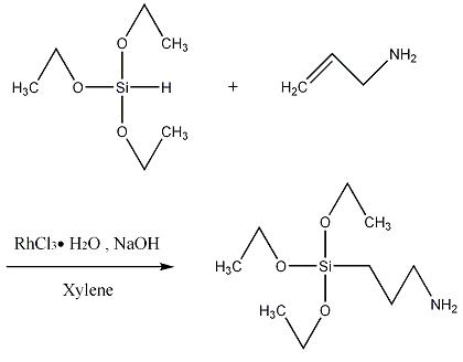 3-aminopropyltriethoxy silane의 합성 모식도
