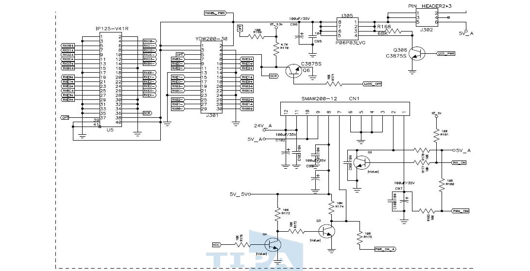 LVDS/INVERTER/MAIN POWER 회로도