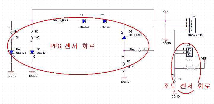 PPG Sensor Module 회로