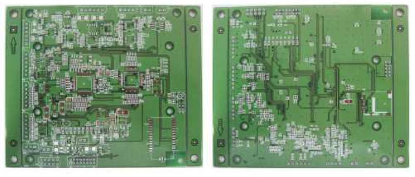 Main Board의 PCB 제작 (좌 : Top, 우 : Bottom)