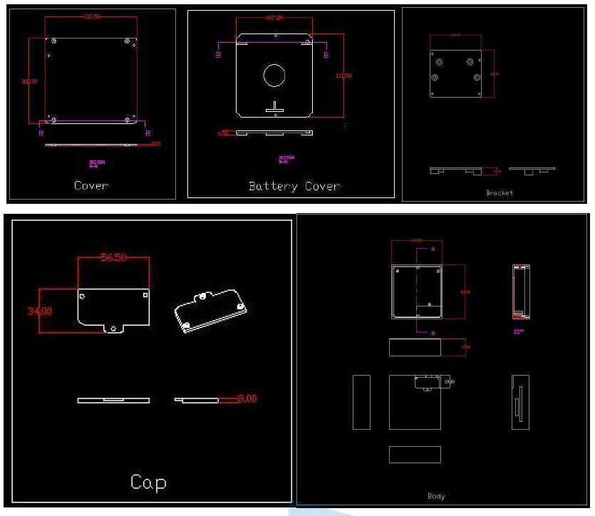 통합신호처리 Module Case 2D 도면