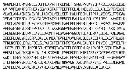 Amino acid sequence of wild-type Taq DNA polymerase