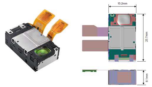 Potable 확대경 단말기 적용 굴곡형 Zoom Lens Module