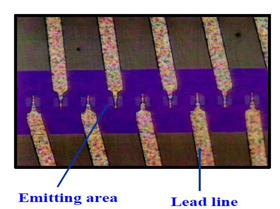 800dpi LED array SEM 사진