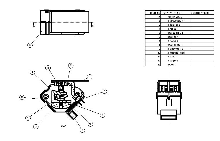 SLA용 Actuator Prototype 구조도