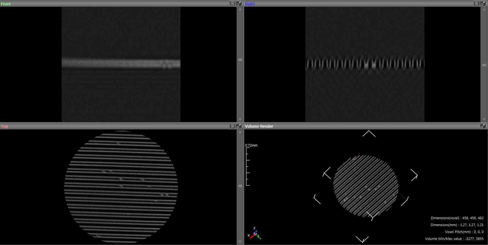 Grating (G0-sample1) CT 이미지 (4 분할).