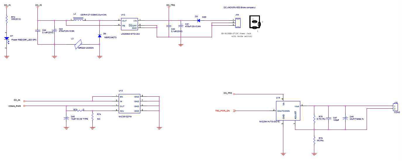 M2M Gateway 회로도-4(Main/CDMA/TRS 전원부)