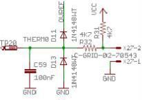 온도센싱을 위한 회로도