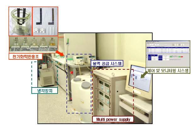 실험실규모 전기화학반응기 및 전류효율 평가 시스템