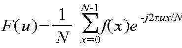 이산 푸리에 변환 수식 - 식 1