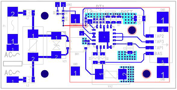 디밍 기능을 보유한 PSU의 FR4 PCB