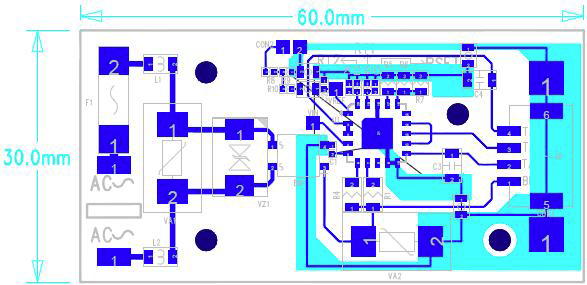 디밍 기능을 보유한 PSU의 Metal PCB