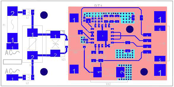 디밍 기능이 없는 PSU의 Metal PCB