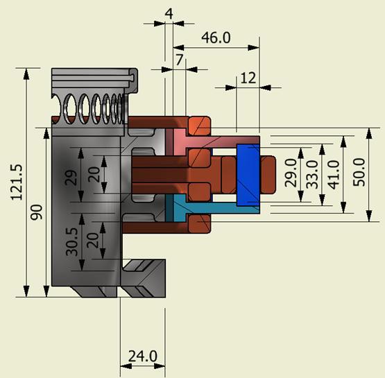 대구경 Maglev Stator & Rotor의 횡단면도