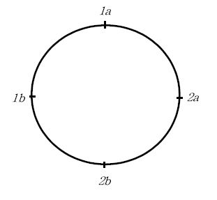 [그림 4－4] Salop Circle에서 개별상품의 위치