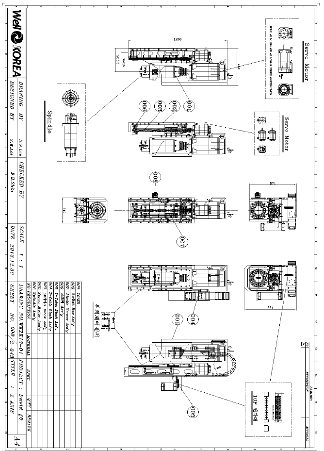 CNC 조각기 Z-AXIS 조립도