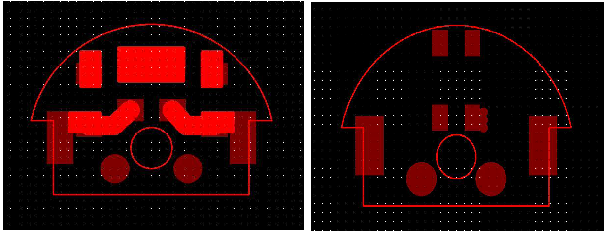 무극성 전원용 Side PCB 상면 패턴(Routing/Soldering)